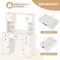 White Vanity Set with LED Mirror, Charging Station & Ample Storage